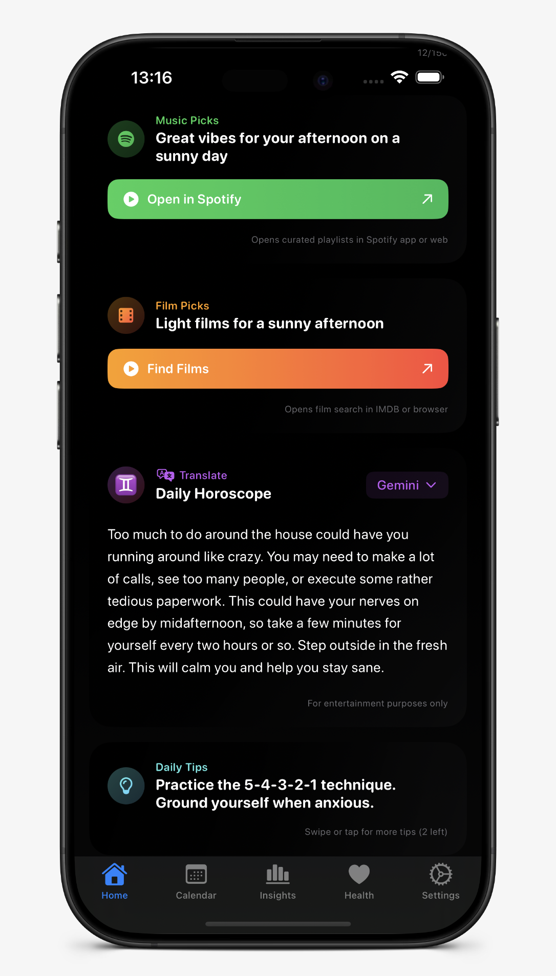 ColorFeel Mood-Matched Entertainment