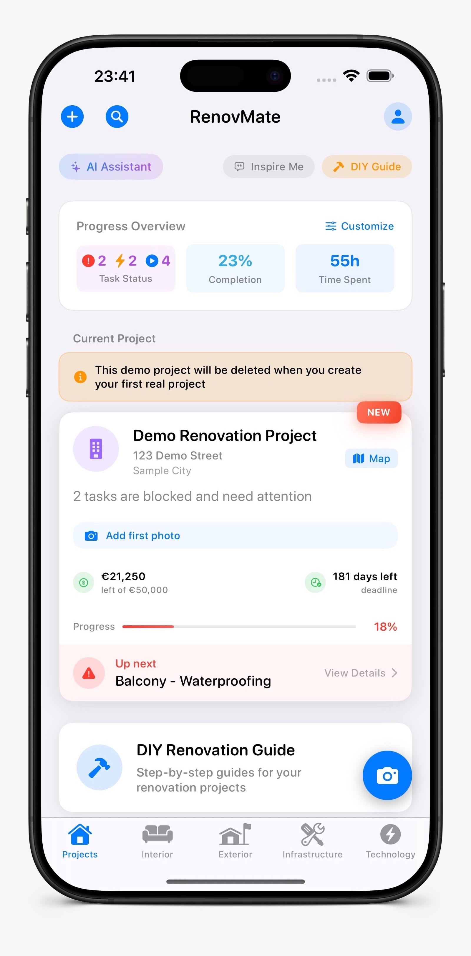 RenovMate Dashboard