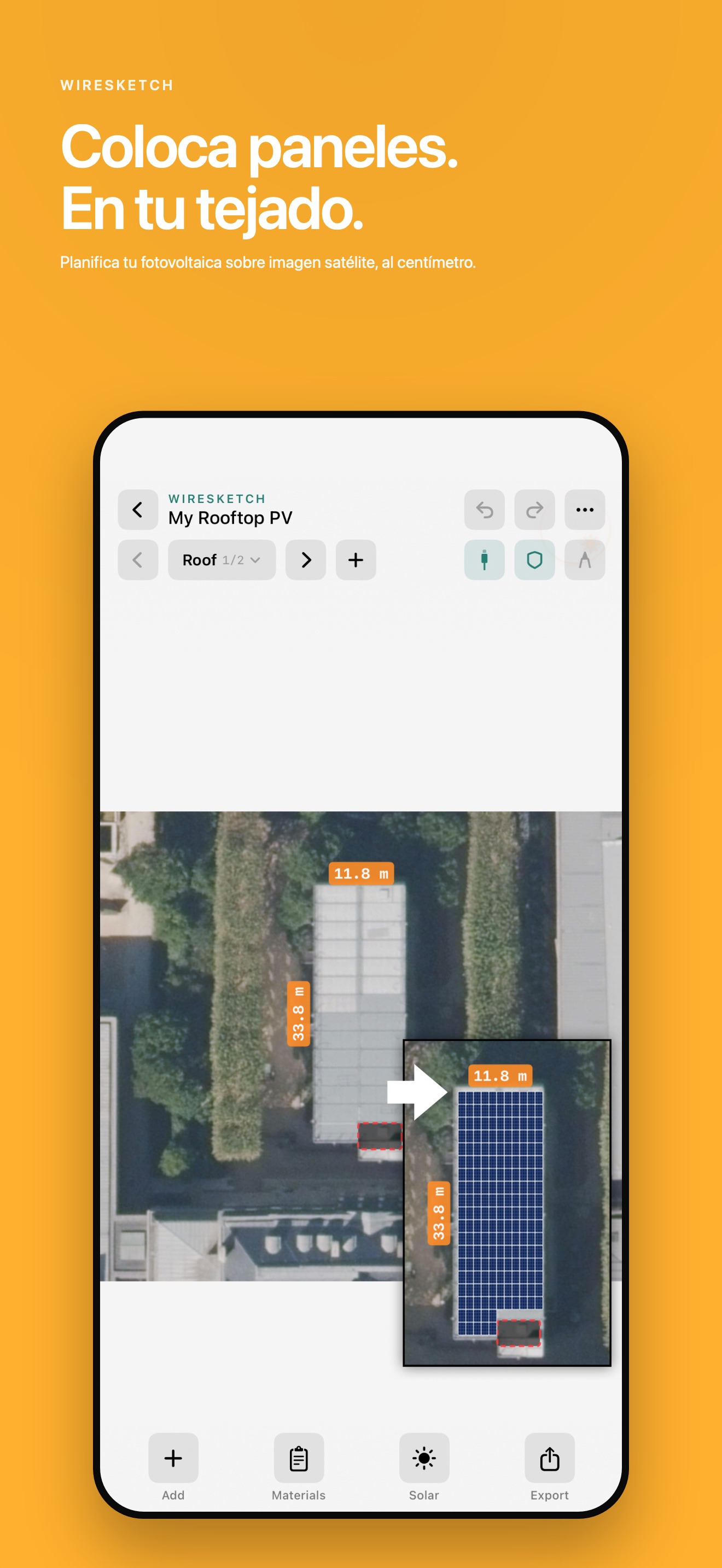 Planificación de paneles solares sobre imágenes satelitales