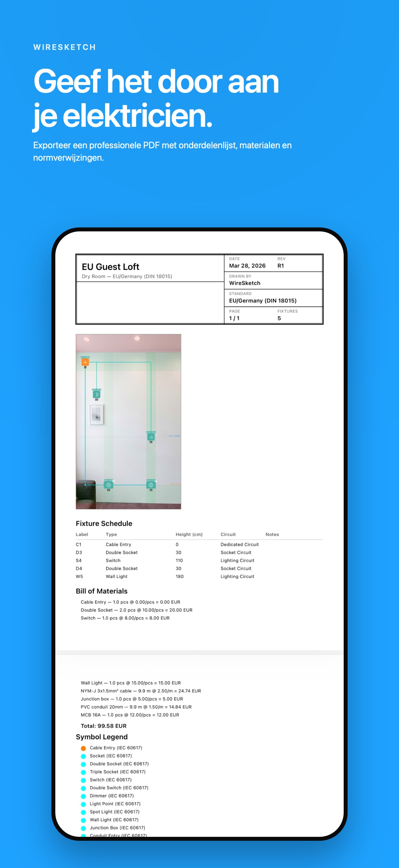 Renovatie-brief PDF-export